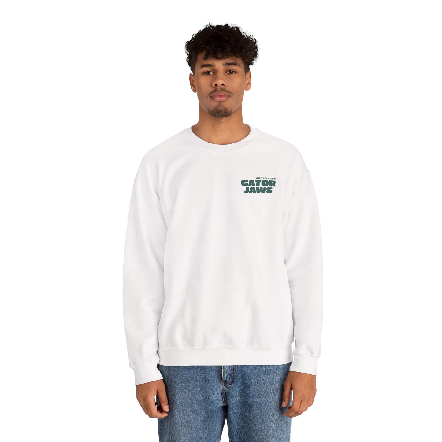 Gator Jaws White Crewneck Sweatshirt