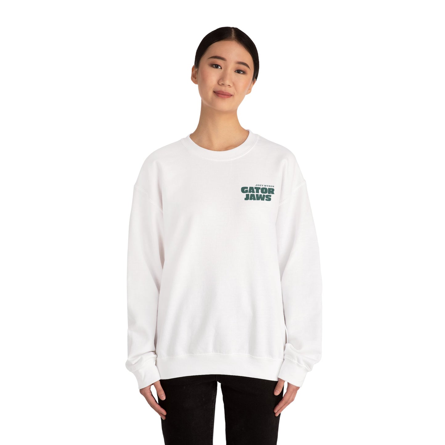 Gator Jaws White Crewneck Sweatshirt